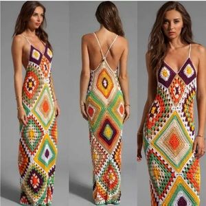 Summer Beach Sleeveless Patchwork Knit Bodycon Sexy Elegant Crochet Dress